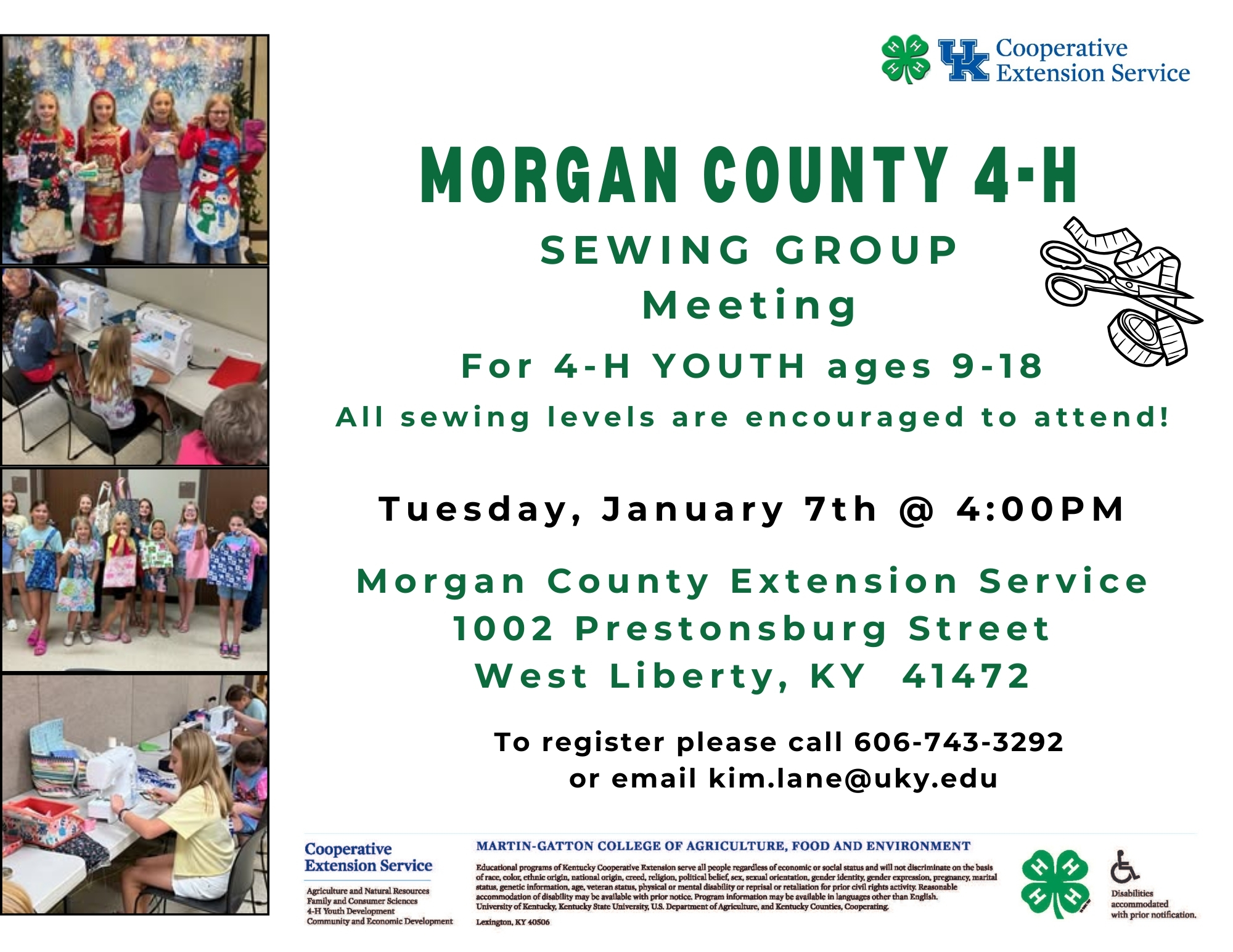 2025 Morgan County 4-H Sewing Group